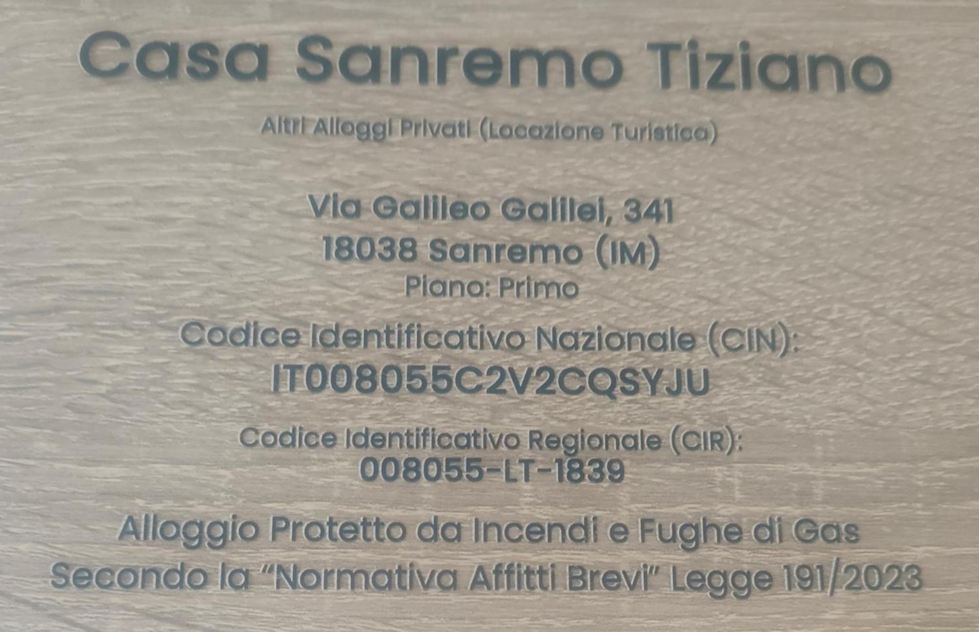 Casa Sanremo Tiziano Parking Gratis Spiaggia 15 Minuti A Piedi ภายนอก รูปภาพ